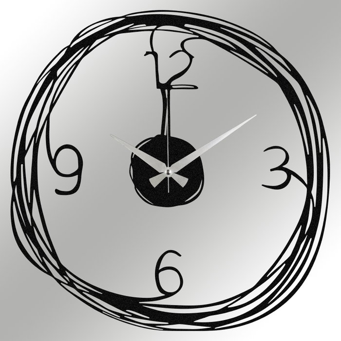 Wallity Gergo Reloj de Pared Decorativo de Metal Negro